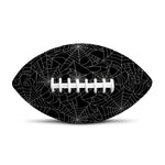 Black And White Spider Web Pattern Print Rugby Ball