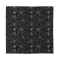 Black And White Spider Web Pattern Print Silk Bandana