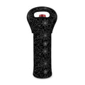 Black And White Spider Web Pattern Print Single Neoprene Wine Tote