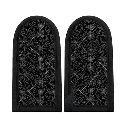 Black And White Spider Web Pattern Print Skillet Handle Cover