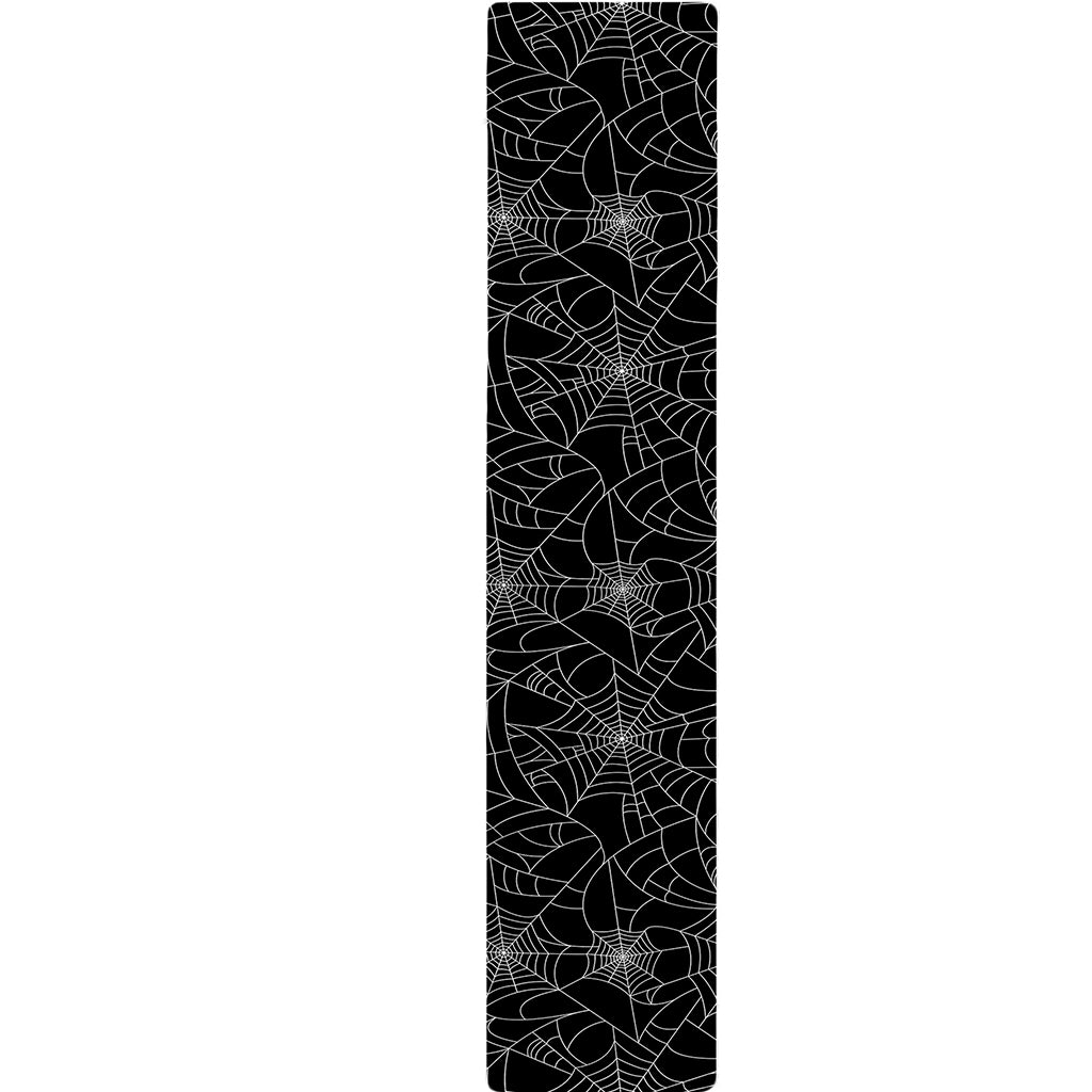 Black And White Spider Web Pattern Print Table Runner