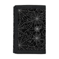 Black And White Spider Web Pattern Print Trifold Wallet