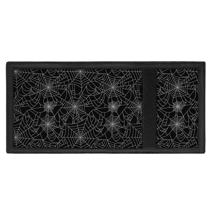 Black And White Spider Web Pattern Print Trifold Wallet