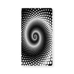 Black And White Spiral Dot Print Baby Crib Sheet