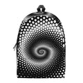 Black And White Spiral Dot Print School Backpack