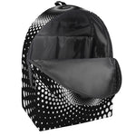 Black And White Spiral Dot Print Backpack