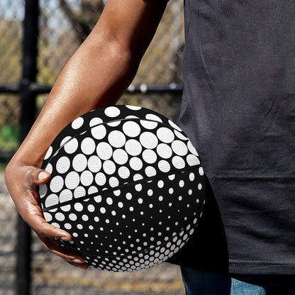 Black And White Spiral Dot Print Basketball