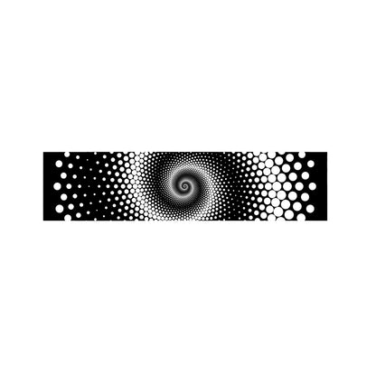 Black And White Spiral Dot Print Bed Runner