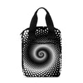 Black And White Spiral Dot Print Bible Tote Bag