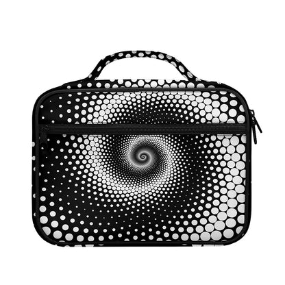 Black And White Spiral Dot Print Briefcase Bible Bag