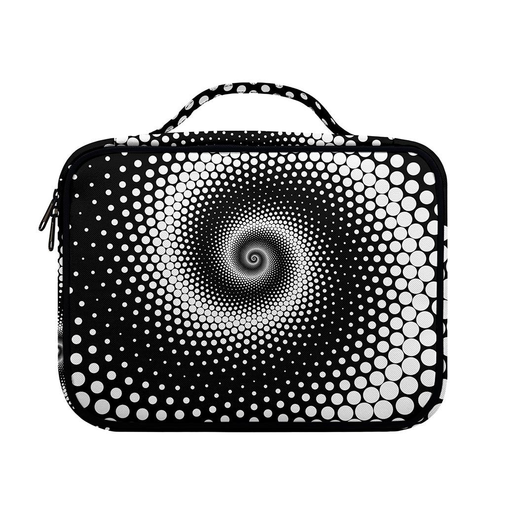 Black And White Spiral Dot Print Briefcase Bible Bag