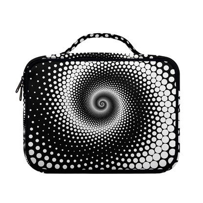 Black And White Spiral Dot Print Briefcase Bible Bag