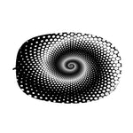 Black And White Spiral Dot Print Car Side Mirror Covers