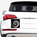 Black And White Spiral Dot Print Car Sticker