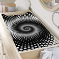 Black And White Spiral Dot Print Changing Pad Cover