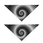 Black And White Spiral Dot Print Dog Bandana