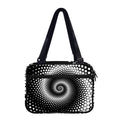 Black And White Spiral Dot Print Double Strap Bible Bag