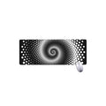 Black And White Spiral Dot Print Extended Mouse Pad