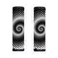Black And White Spiral Dot Print Handle Covers
