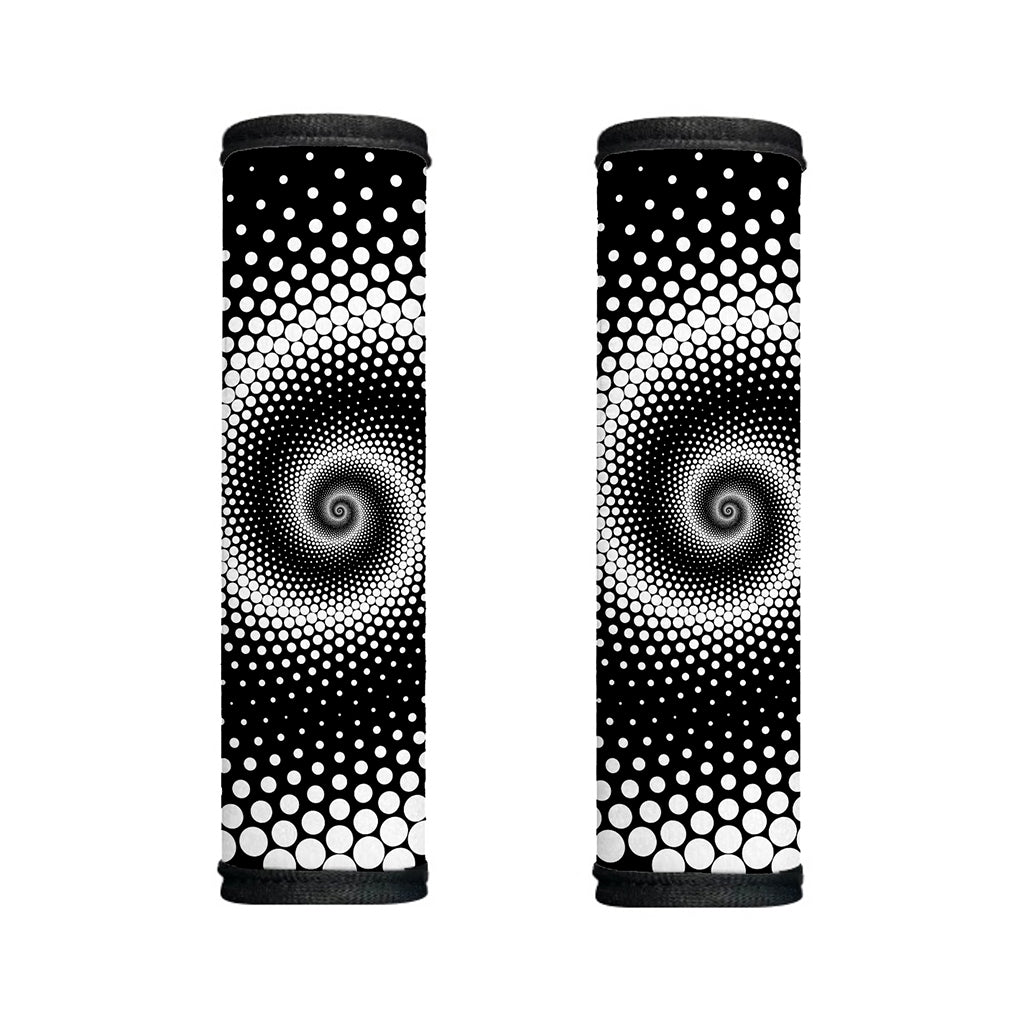 Black And White Spiral Dot Print Handle Covers