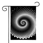 Black And White Spiral Dot Print House Flag