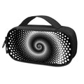 Black And White Spiral Dot Print Portable Cooler Travel Case