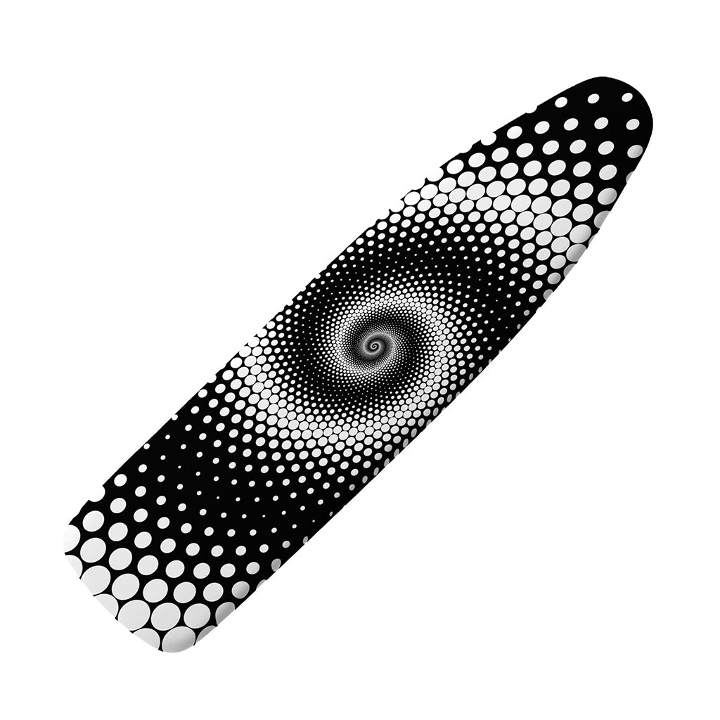 Black And White Spiral Dot Print Ironing Board Cover