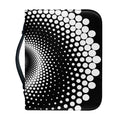 Black And White Spiral Dot Print Leather Bible Cover