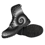 Black And White Spiral Dot Print Backpack