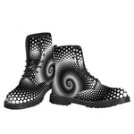Black And White Spiral Dot Print Backpack