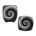 Black And White Spiral Dot Print Office Chair Cover