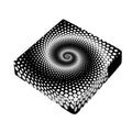 Black And White Spiral Dot Print Outdoor Seat Cushion Cover