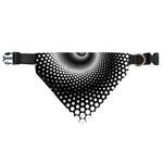 Black And White Spiral Dot Print Over The Collar Dog Bandana