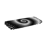 Black And White Spiral Dot Print Piano Keyboard Cover