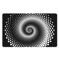 Black And White Spiral Dot Print Polyester Doormat
