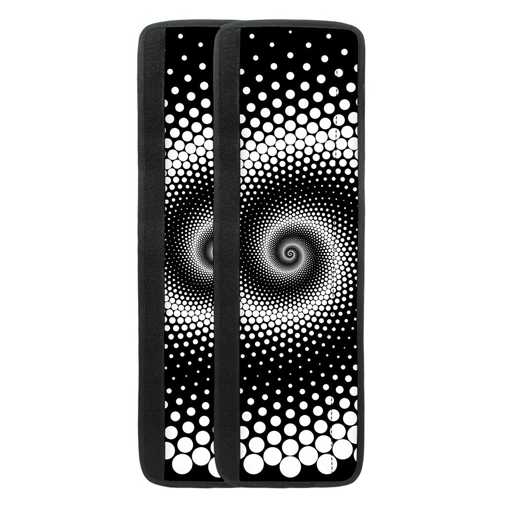 Black And White Spiral Dot Print Refrigerator Handle Covers