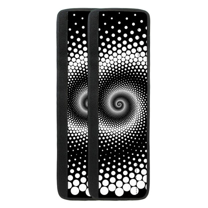 Black And White Spiral Dot Print Refrigerator Handle Covers