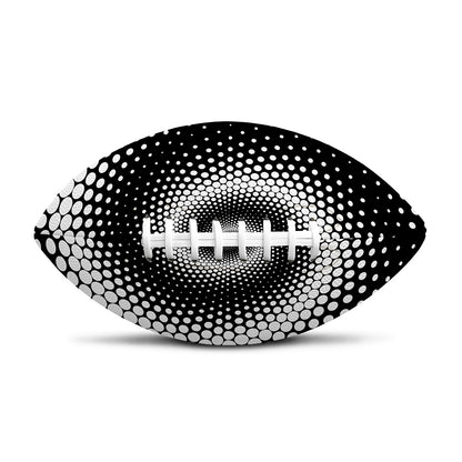 Black And White Spiral Dot Print Rugby Ball