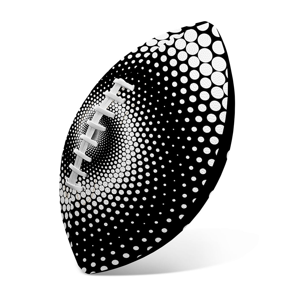 Black And White Spiral Dot Print Rugby Ball