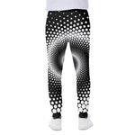 Black And White Spiral Dot Print Scuba Joggers