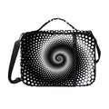 Black And White Spiral Dot Print Shoulder Strap Bible Bag