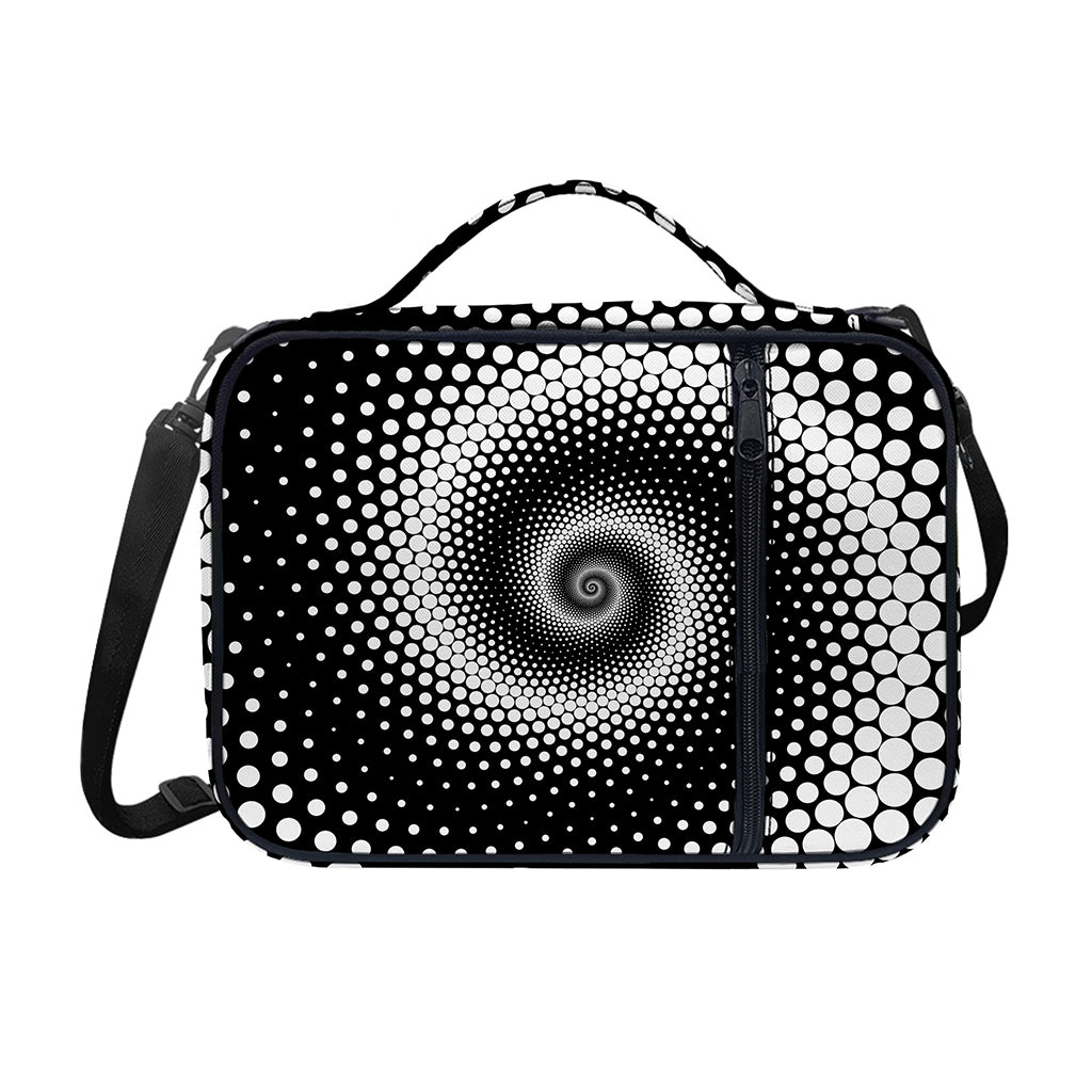 Black And White Spiral Dot Print Shoulder Strap Bible Bag