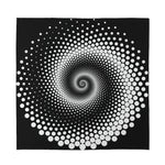 Black And White Spiral Dot Print Silk Bandana