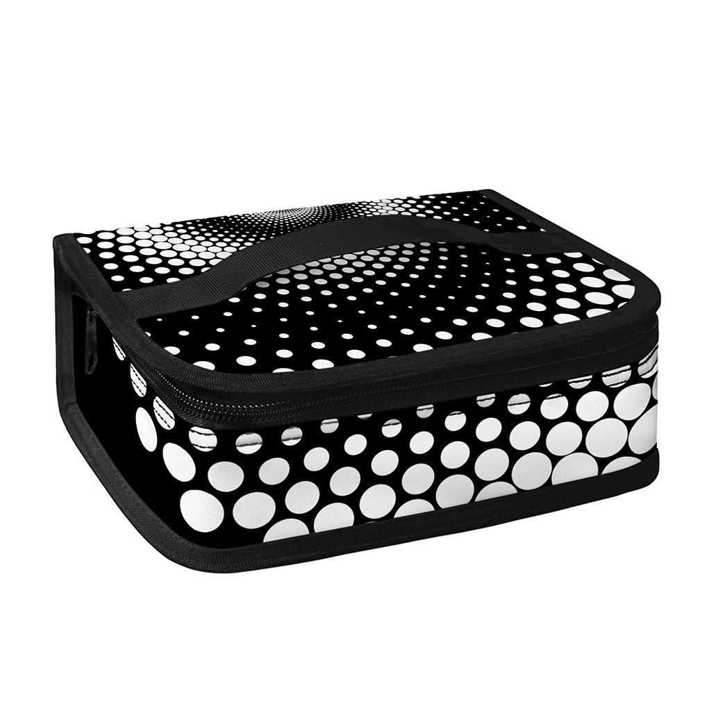 Black And White Spiral Dot Print Small Lunch Bag