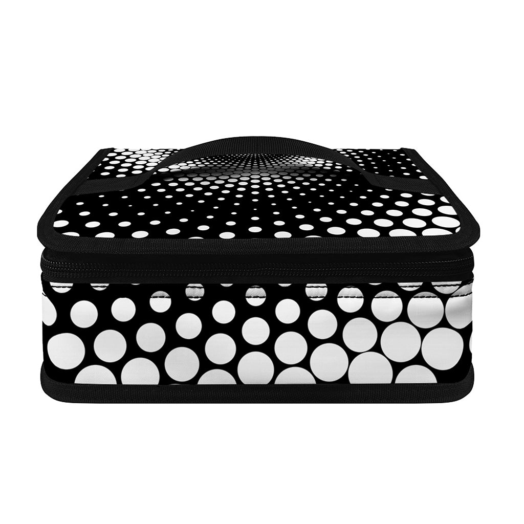 Black And White Spiral Dot Print Small Lunch Bag