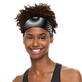 Black And White Spiral Dot Print Sports Headband