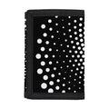 Black And White Spiral Dot Print Trifold Wallet