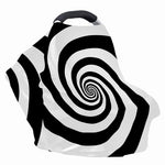Black And White Spiral Illusion Print Baby Seat Cover