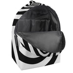 Black And White Spiral Illusion Print Backpack