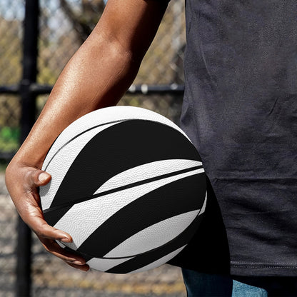 Black And White Spiral Illusion Print Basketball